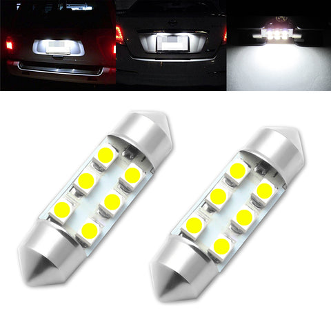 6418 C5W 36MM Festoon LED License Plate Tag Light Bulbs 6000K Super Bright White