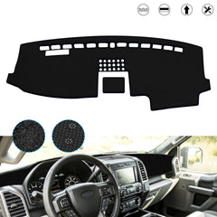 Center Console Dashboard Mat Pre-cut Non-Slip Sunshield Sun Glare Protector Dash Carpet Pad Black Cover Compatible with Ford F150 2015-2020