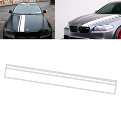 13.41 FT White Vinyl Car Exterior Dual Strips Full Body Stickers Decor For BMW