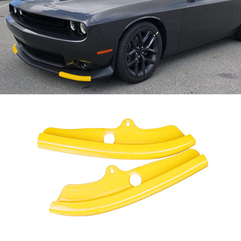 Yellow Bumper Lip Corner Spoiler Trim For Dodge Challenger Scat Pack R/T GT SRT