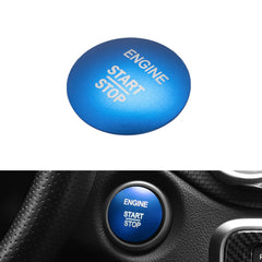 Aluminum Keyless Start Engine Stop Push Button Stickers Cover Trim Compatible with Mercedes Benz B C E S G CL SL ML GL CLA GLA GLC GLK GLS Class(Blue)