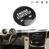 Keyless Engine Start Push Button Switch Cover Trim, Black Genuine Carbon Fiber, Compatible with Chevrolet or Cadillac or GMC 1.14"