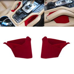 2x Red Gear Box Middle Armrest Storage Organizers For Porsche Cayenne 2011-2018