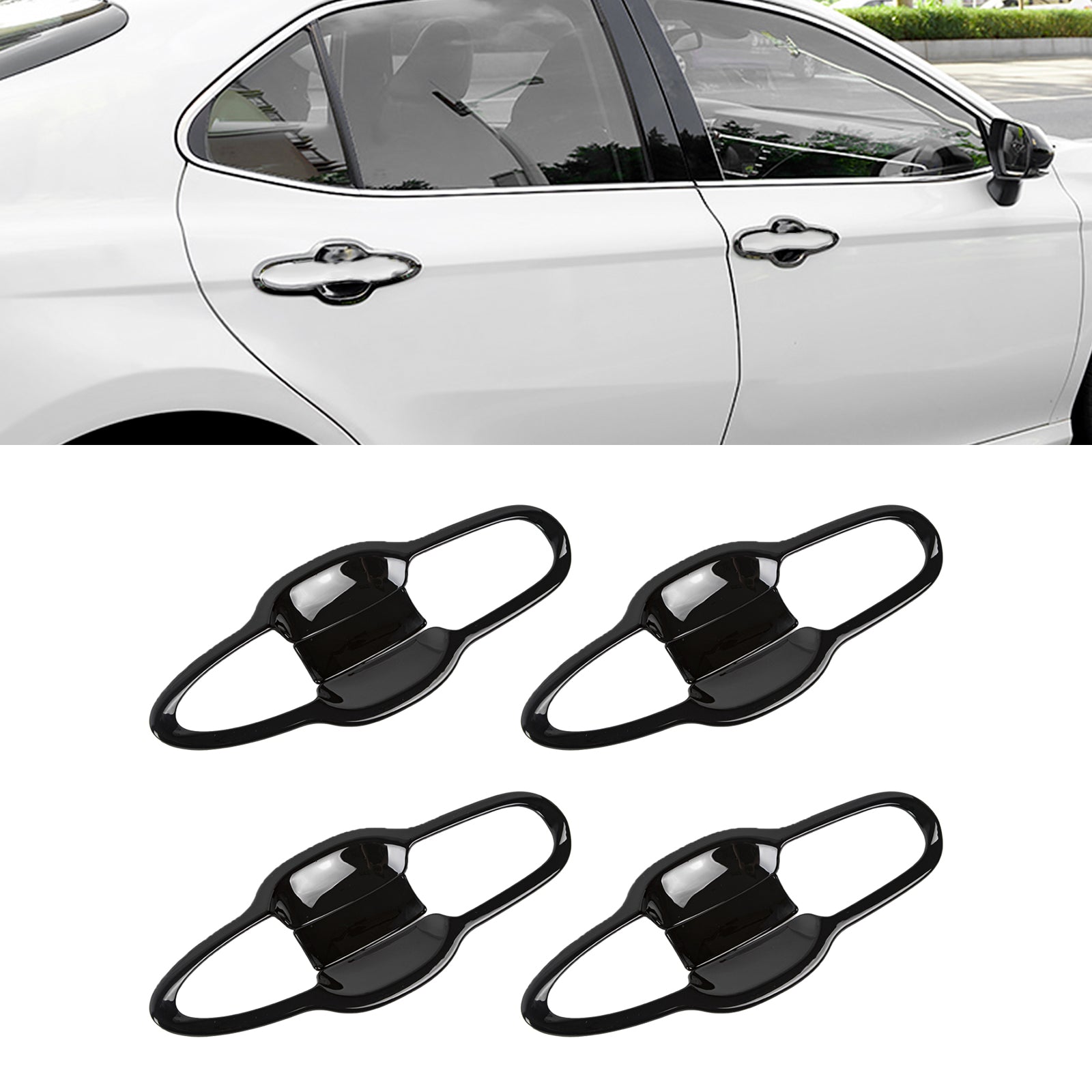 8X Car Door Handle Bowl Anti Scratch Stickers Protector Cover