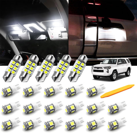22pcs Interior Lights Kit Side Marker Back Up LED for Toyota 4Runner 2003-2019