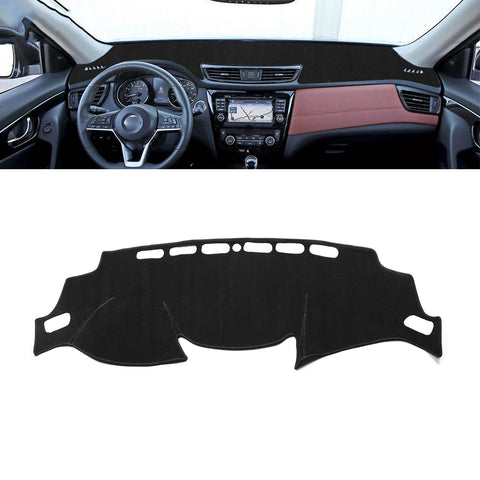 Center Console Dashboard Mat Pre-Cut Non-Slip Sunshield Sun Glare Protector Dash Carpet Pad Black Cover Compatible with Nissan Rogue 2014-2020