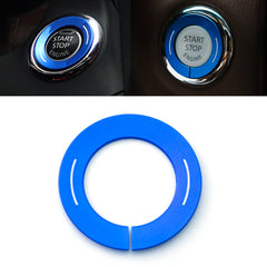 Blue Engine Start Stop Push Button Switch Knob Ring For Infiniti Q50 Q60 2014-20