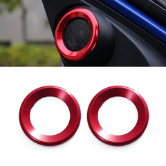 Sporty Red A-Pillar Door Audio Speaker Ring Cover For Honda Civic 10th 2016-2021