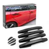 Carbon Fiber Style Door Handle+Door Edge Protect Trim For Honda Civic 8th 06-11