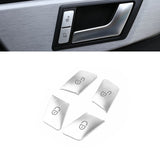 Silver Door Lock Unlock Switch Cover Trim For Mercedes Benz C E Class W204 W212