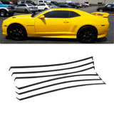 For Chevrolet Camaro 2010-2015 Matte Black Side Body Vent Strip Insert Decals 6X
