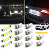 White LED Interior License Light Pkg Kit For Jeep Grand Cherokee 2014-2021