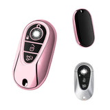 Pink Soft TPU Full Protect Remote Key Fob Cover For Mercedes-Benz S-Class 2020+