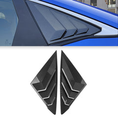 2X Carbon Fiber Style Side Window Quarter Louver Cover Vent For Honda Civic 2022