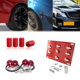 Set Tow License Plate + Air Valve + Release Fastener For Mercedes W205 X204 X205
