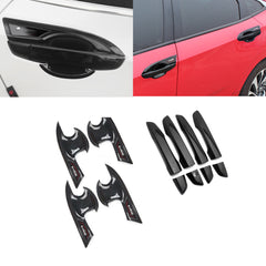 Carbon Fiber Style No Keyless Entry Door Handle Bowl Cover For Honda Civic 2016+