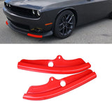 2X Red Bumper Corner Spoiler Cover Trim For Dodge Challenger RT SRT GT 2015-2021