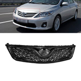 For 2011-2013 Toyota Corolla 4dr Sedan Black Front Upper Grille Cover Molding