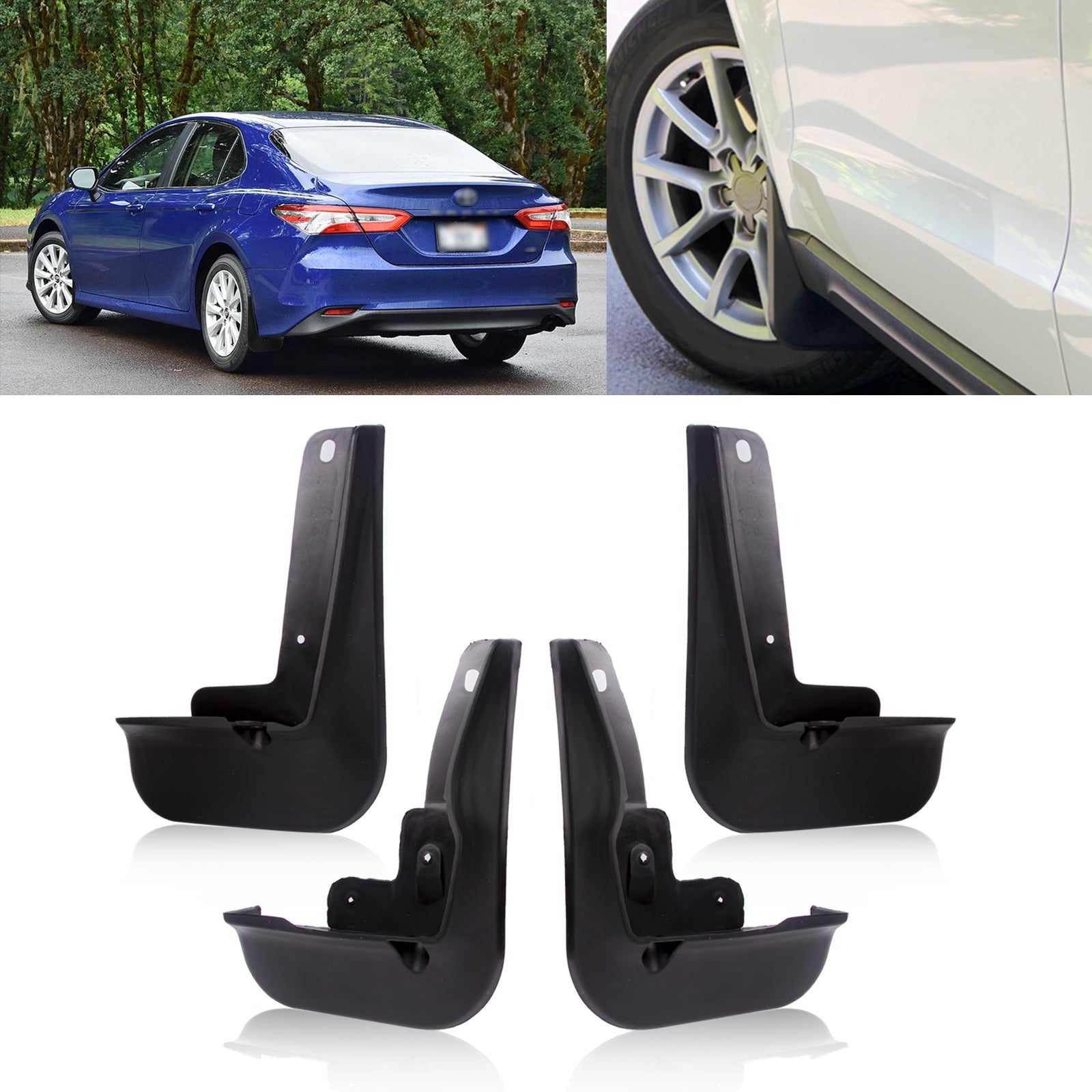 2024 Mustang Splash Guards, 4 Pc Set Front and Rear