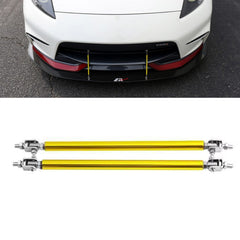 2pc Adjustable 6"-9" Front Bumper Lip Splitter Diffuser Strut Rod Tie Bars Compatible with Most Vehicles [Gold]