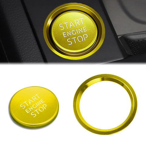 Set of Gold Engine Ignition Switch Button Decor Trim For Audi A4 A5 A6 A7 S4 S5