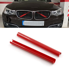 Front Grille Insert Trims Stripes, Front Center Kidney Grilles Trim Compatible with BMW 3 Series G20 G21 2020-2022 (Red)