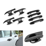 8PCS Door Handle + Door Handle Bowl Cover Trim Kit For Toyota Highlander 2020-UP, Carbon Fiber Pattern