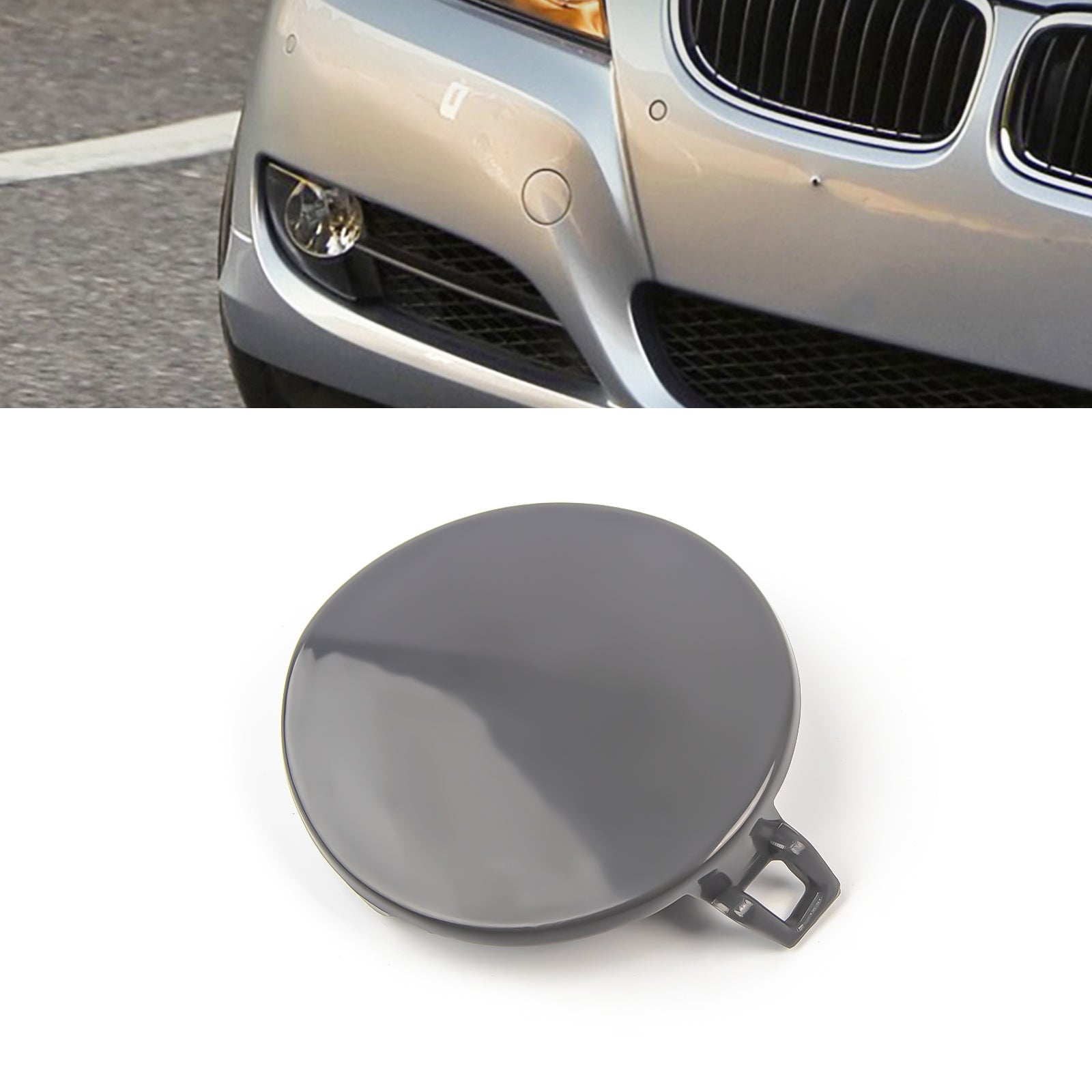 Front Bumper Tow Hook Cap Replacement Cover For BMW 3 Series 328i E90