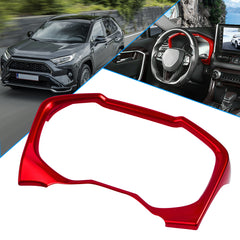 Inner Center Console Dashboard Instrument Frame Cover Trim, Sporty Red, Compatible with Toyota RAV4 2019-2024