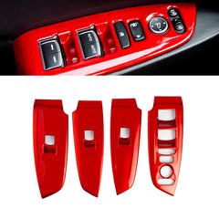 Xotic Tech Inner Window Lift Door Lock Switch Control Panel Cover Trim, Sporty Red, Compatible with Honda Accord 10th Gen 2018-2022