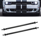 2pc Adjustable 7.87'' Front Bumper Lip Splitter Diffuser Strut Rod Tie Bars Compatible with Most Vehicles [Carbon Fiber Pattern]