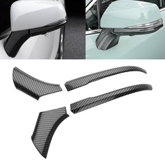 Exterior Rearview Side Mirror Strip Cover Trim Set For Toyota RAV4 2019-2024, Carbon Fiber Pattern