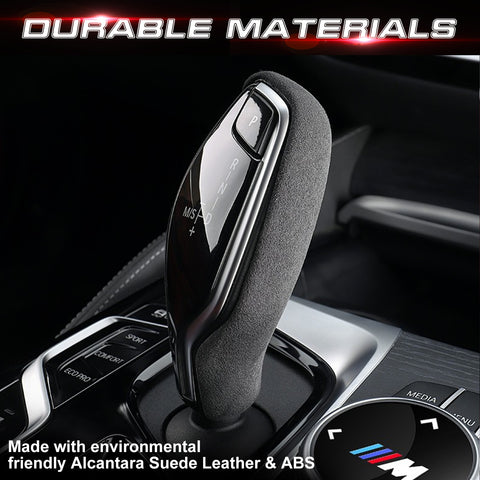 For BMW 5 7 series G32 X3 X4 2018+ Alcantara Suede Leather Gear Shift Knob Cover