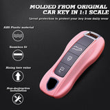 Gloss Pink Remote Key Fob Cover Holder For Porsche Cayenne Panamera 2018-up