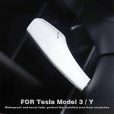 2Pcs White Steering Wheel Wiper Column Lever Rod Overlay Cover Trims For Tesla Model 3 Y