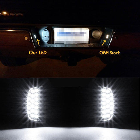2 x LED License Number Plate Light Kit 18-SMD License Plate Lens for Ford Chevy Silverado Suburban etc