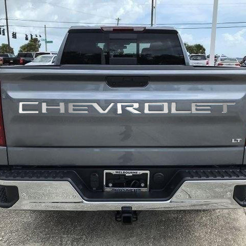 Matte Black / Red / White / Silver Trunk Tailgate Vinyl Letter Sticker Insert Decal for Chevrolet Silverado 2019