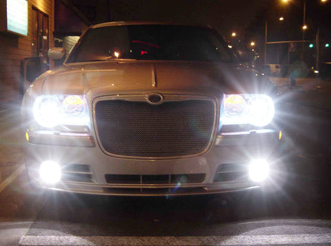 for Chrysler 300 2005-2009 LED Headlight Fog Light Combo Kit Super Bright, 9006 9005 LED Headlight Low High Beam + H10 9145 LED Fog Light Bulb 6000K White
