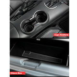 12pcs Non-slip Coaster Cup Holder Door Storage Pad for Ford Mustang 2015-2019 - Car Full Interior Night-Glow Anti-dust Mat