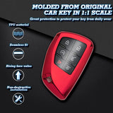 Red Soft TPU Full Protect Remote Key Fob Cover For Chevrolet Suburban 2021-2022