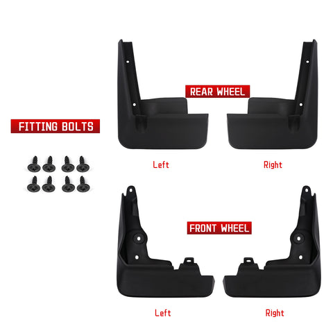 For Toyota Corolla E210 2020-up Front & Rear Mud Flaps Splash Guards Mudguard