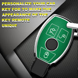 For Mercedes Benz Key Fob Cover, Key Fob Case for Mercedes Benz C E M S CLA CLS CLK GLC GLK G Class Soft TPU Full Cover Protection Smart Remote Keyless Entry Key Fob Shell, Green