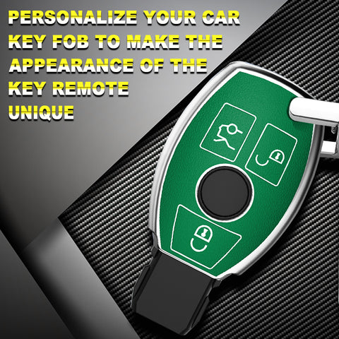 For Mercedes Benz Key Fob Cover, Key Fob Case for Mercedes Benz C E M S CLA CLS CLK GLC GLK G Class Soft TPU Full Cover Protection Smart Remote Keyless Entry Key Fob Shell, Green