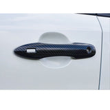 Carbon Fiber Style Door Handle+Door Edge Protect Trim For Toyota Camry 2018-2024