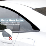 Matte Black KK Vinyl Side Door Window Stickers For Honda Civic Coupe 2016-2021