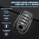 Carbon Fiber Pattern Full Protect Remote Key Fob Cover For Toyota 4Runner 2018+