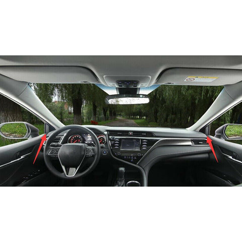 Carbon Fiber Style / Red Interior Car Front Door A Pillar Cover Trim for Toyota Camry 2018 2019 2020 2021 2022 2023 2024