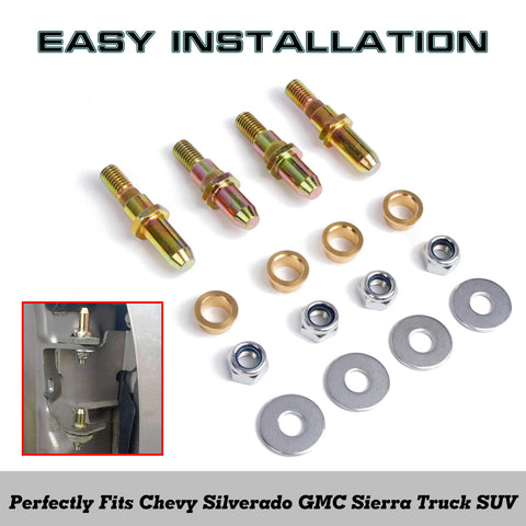 Car Door Hinge Pins & Bushing Kit Fits For Chevy Silverado GMC Sierra Truck SUV
