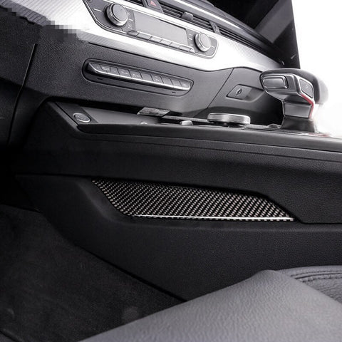 Center Console Gear Shift Side Panel Sticker Trim, Real Carbon Fiber, Compatible with Audi A4 B9 2017-2020 A5 2018-2020 (2pcs)