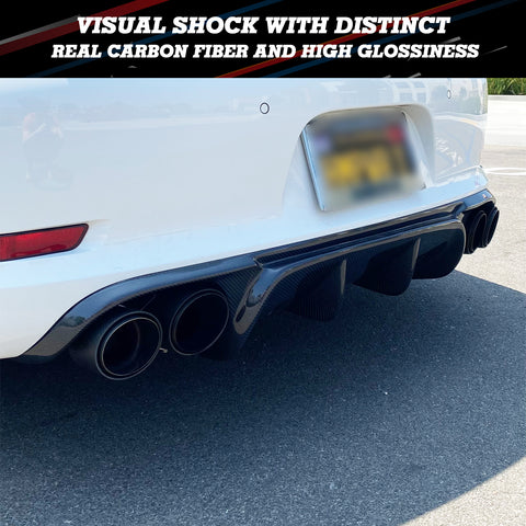 Real Carbon Fiber Rear Bumper Lip Diffuser For Porsche 911 991.1 2012-2016